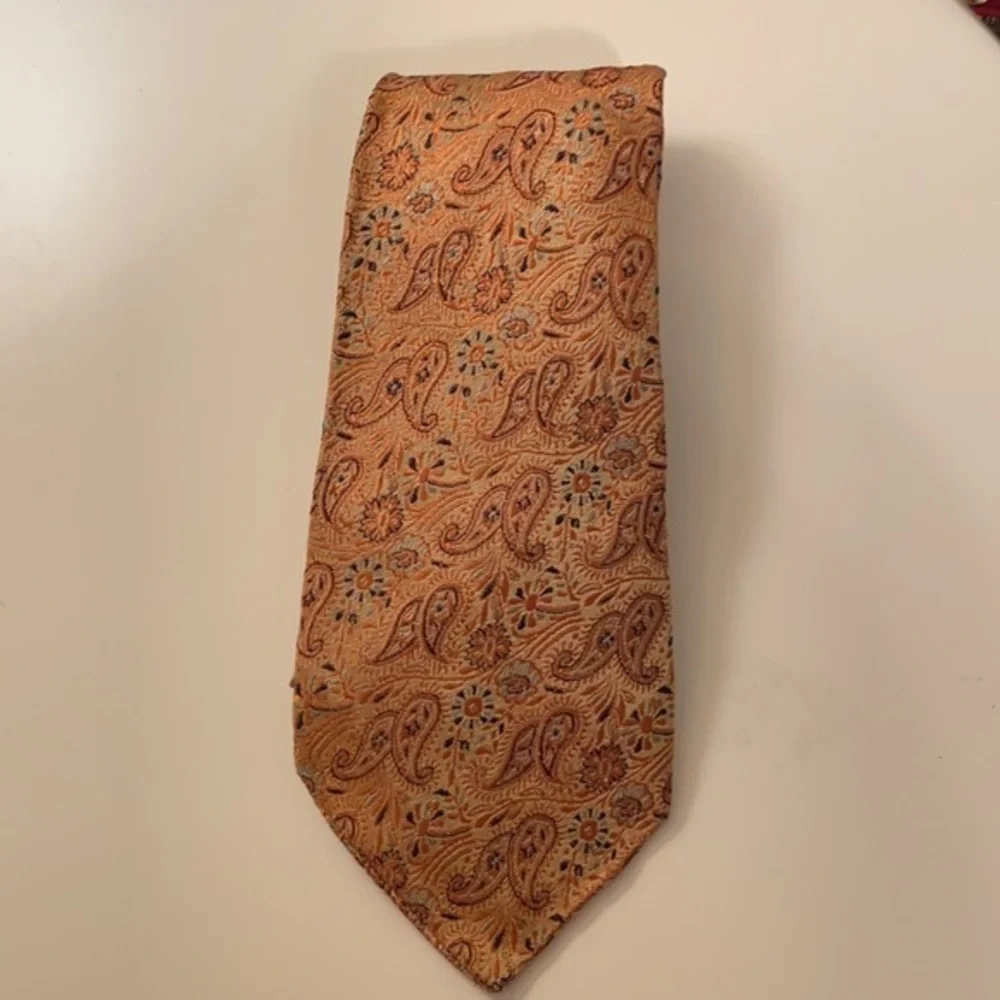 ENAMOUR BT FORTUNE VINTAGE SILK BROCADE TIE‎